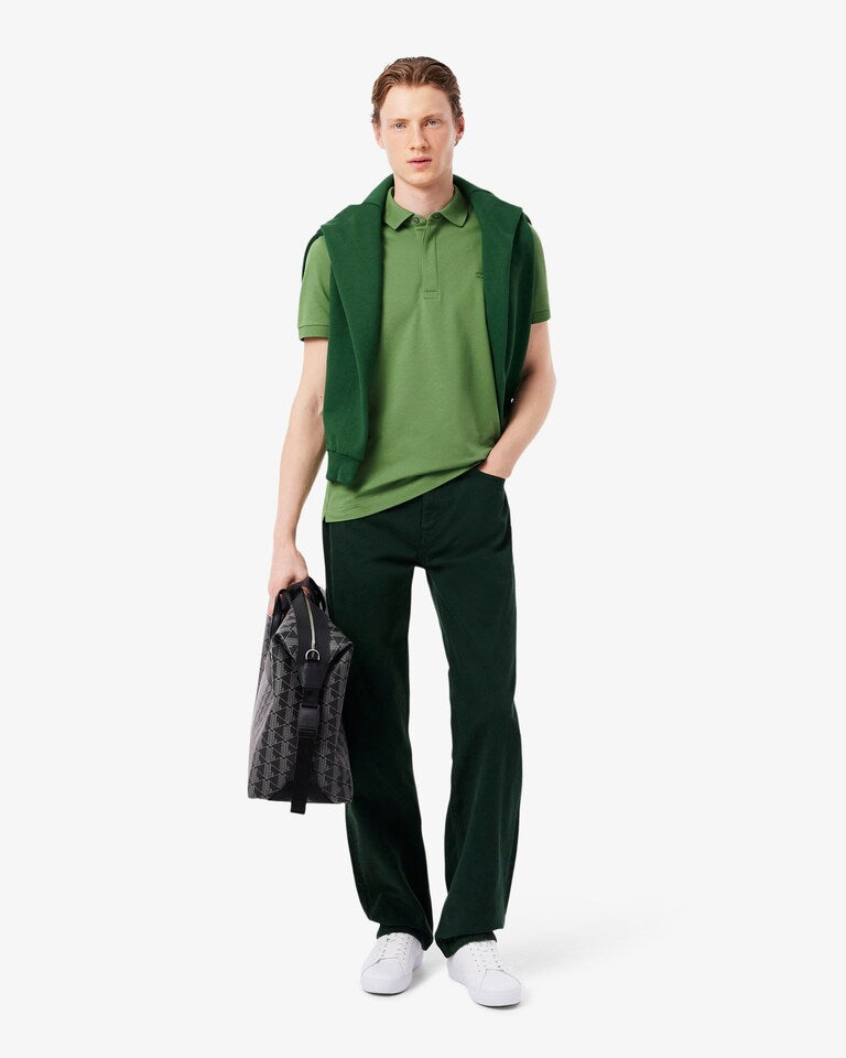 Regular Fit Paris Stretch Piqué Polo Shirt - Lime Green