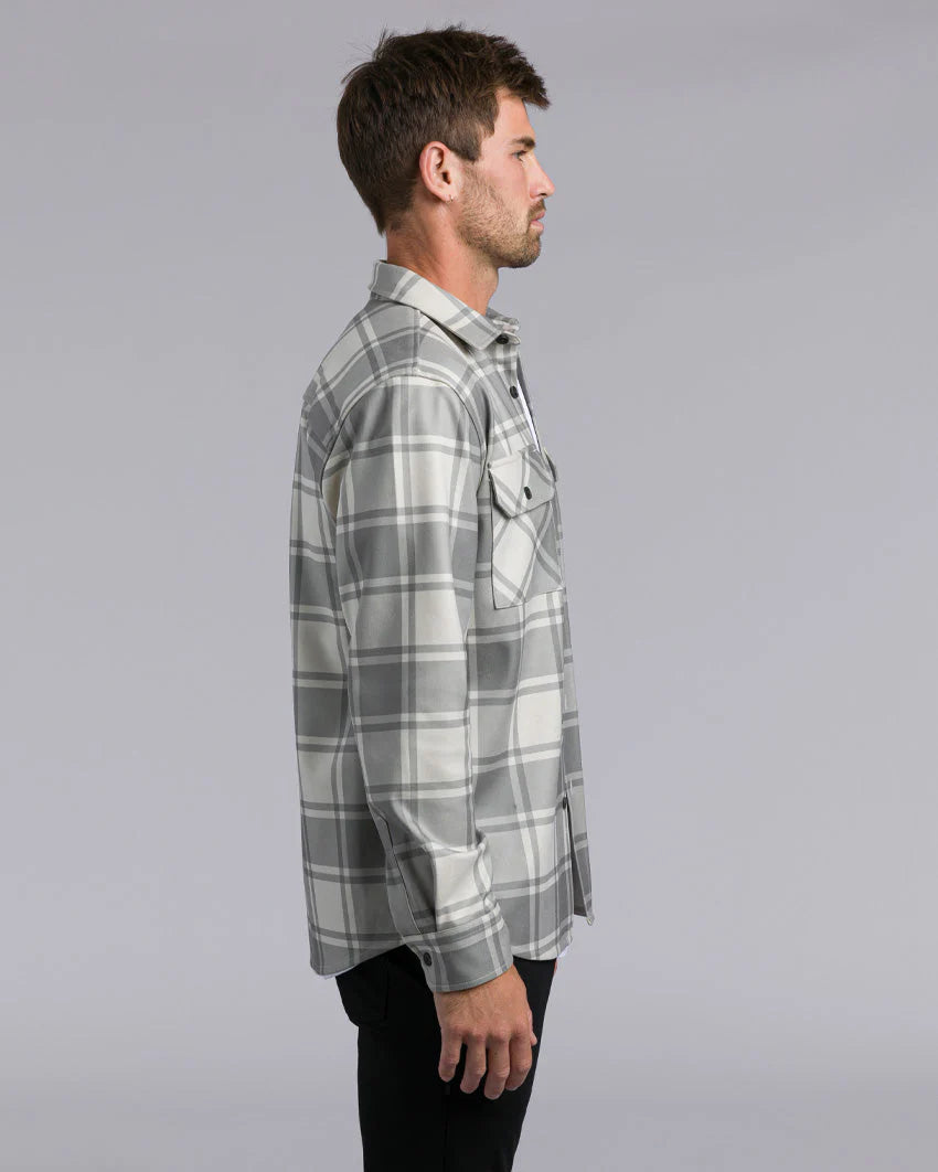 Coastal Overshirt - Olive-Plaid