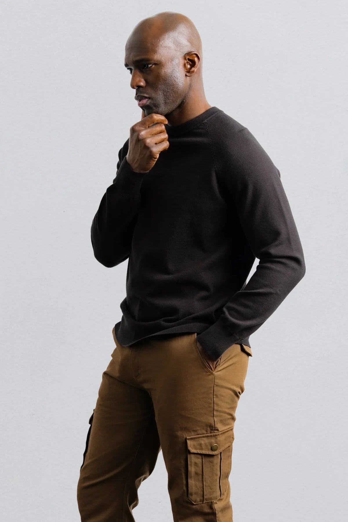 Mid-weight Knit Sweater - Espresso