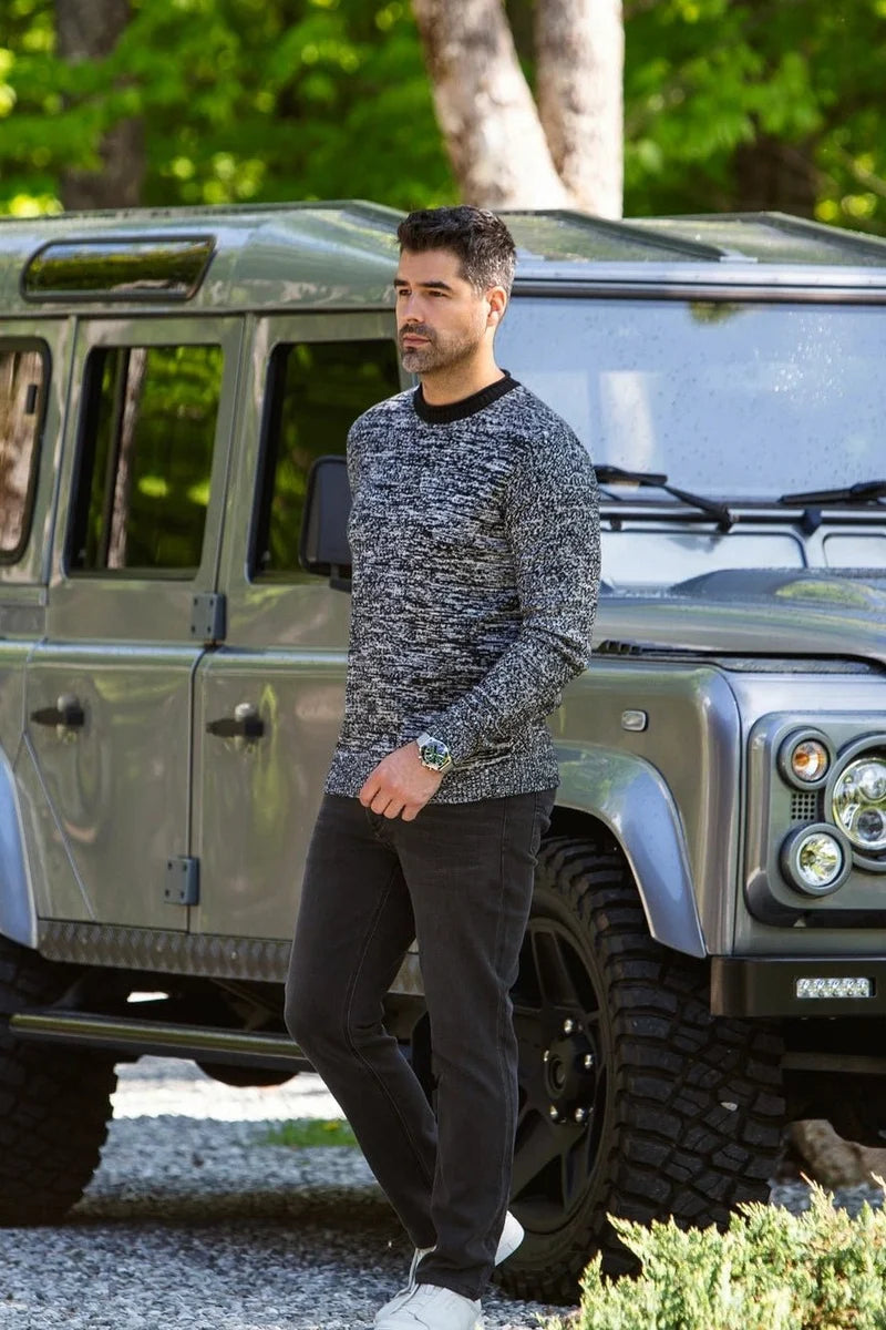 Cashmere Sweater | OUDAH, Black White