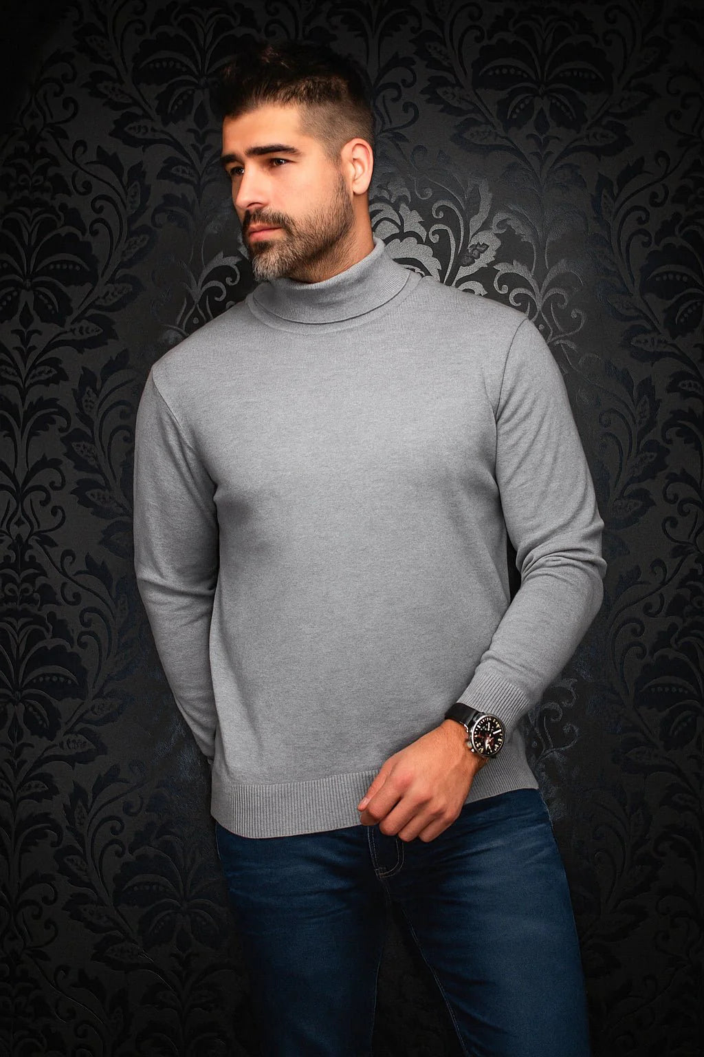 SWEATER MERINO WOOL | ARKANES, LIGHT GREY