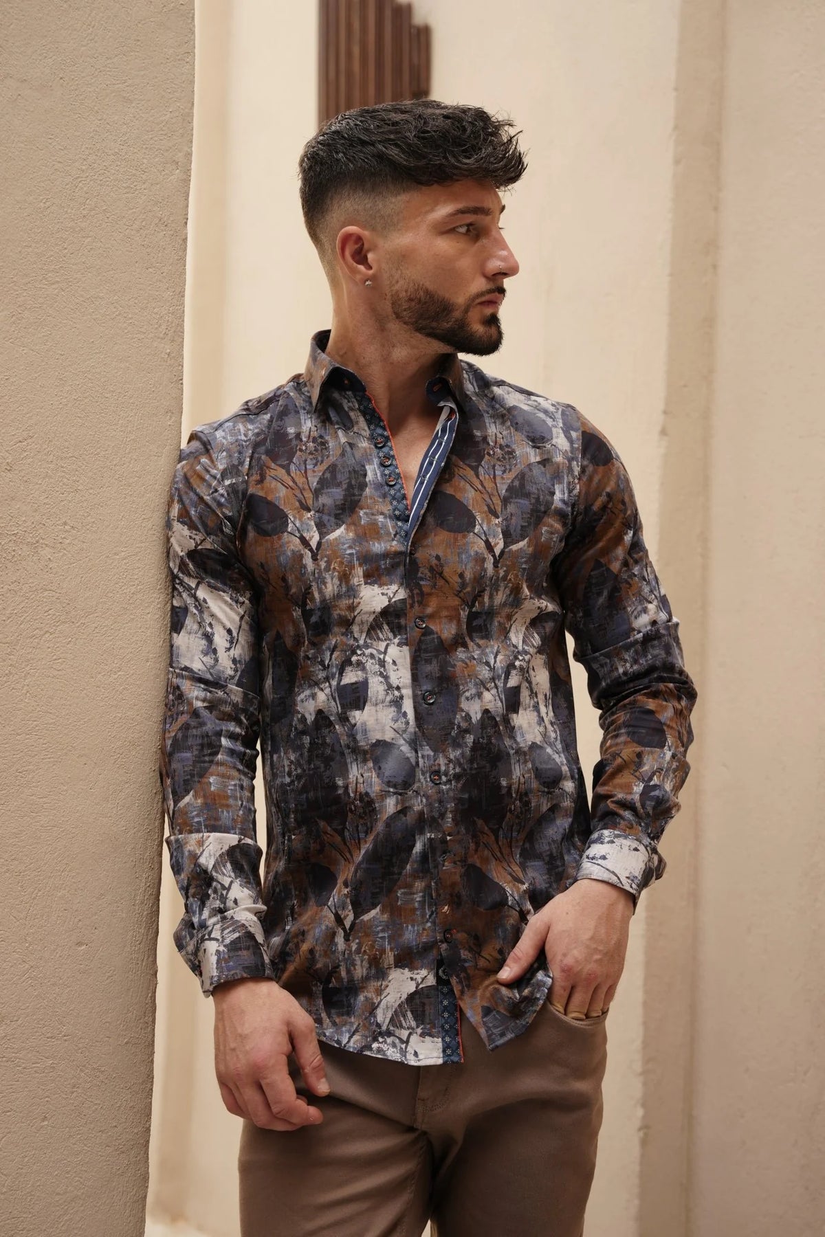 JASPER SHIRT, BLUE BROWN