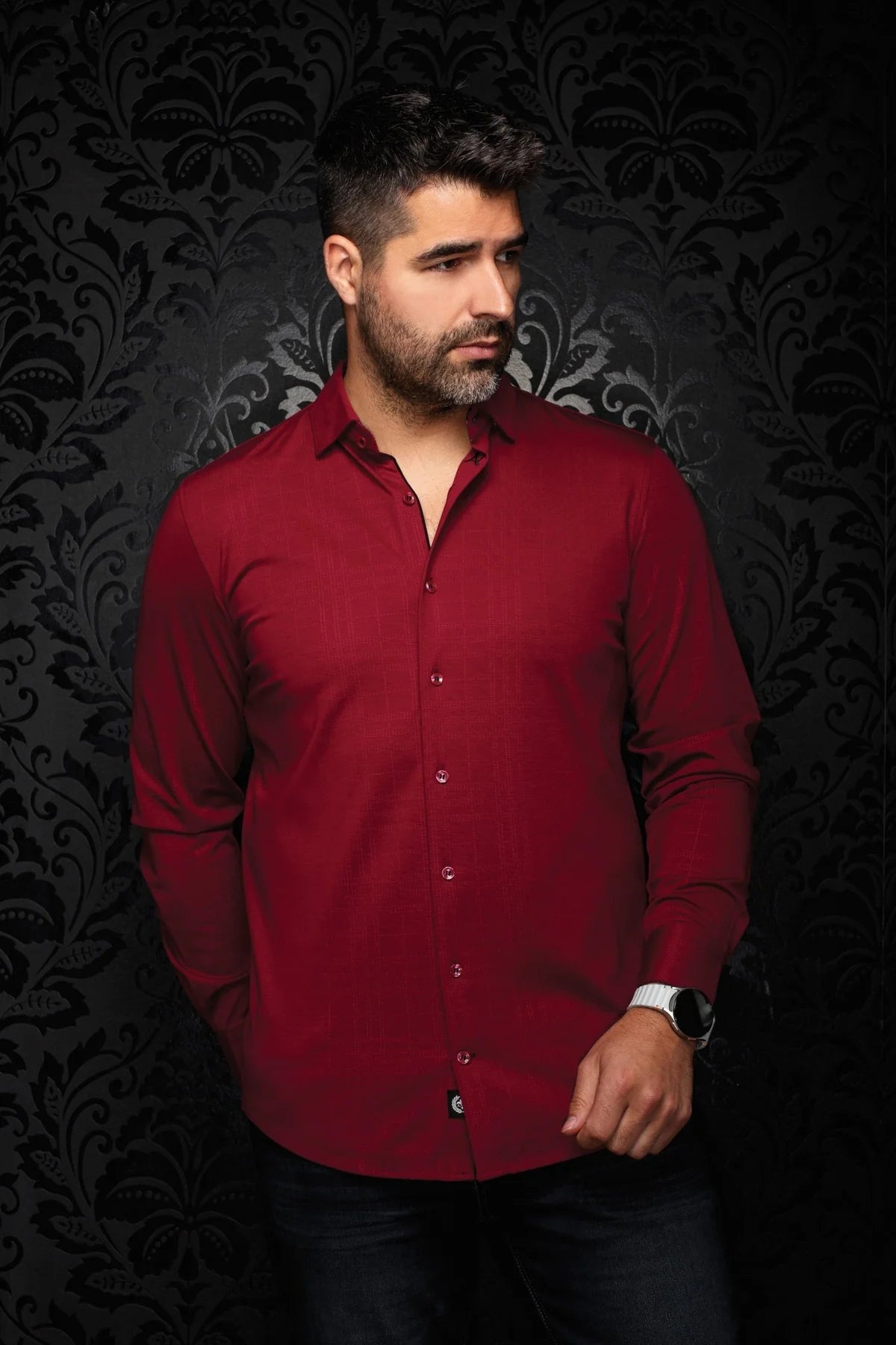 SHIRT | KAELAN, BURGUNDY