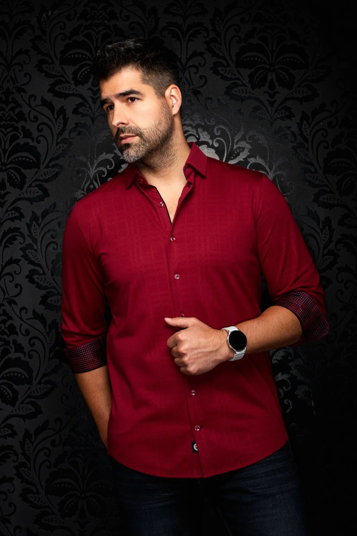 SHIRT | KAELAN, BURGUNDY
