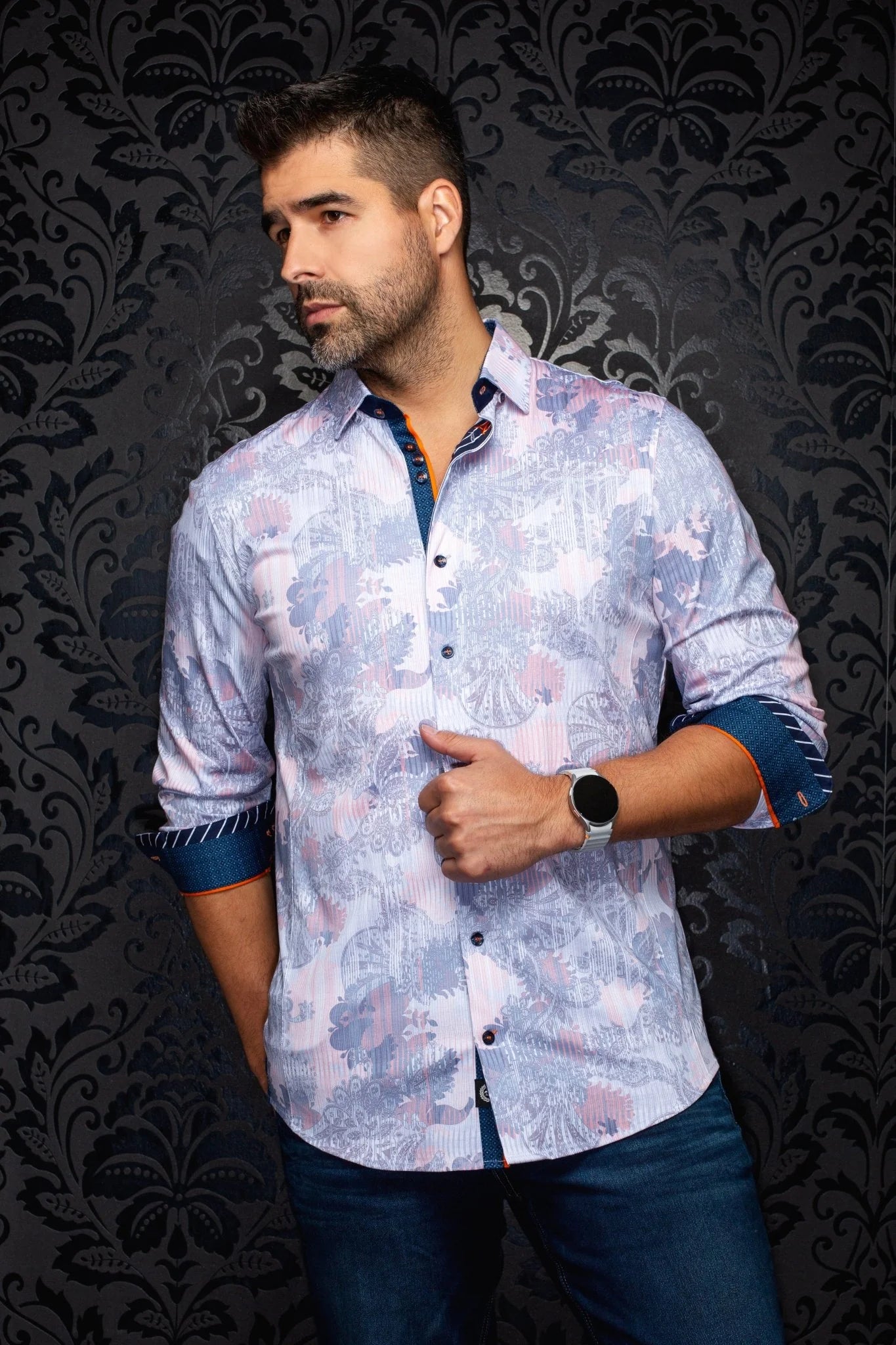 KALIMANTAN Shirt, White Peach