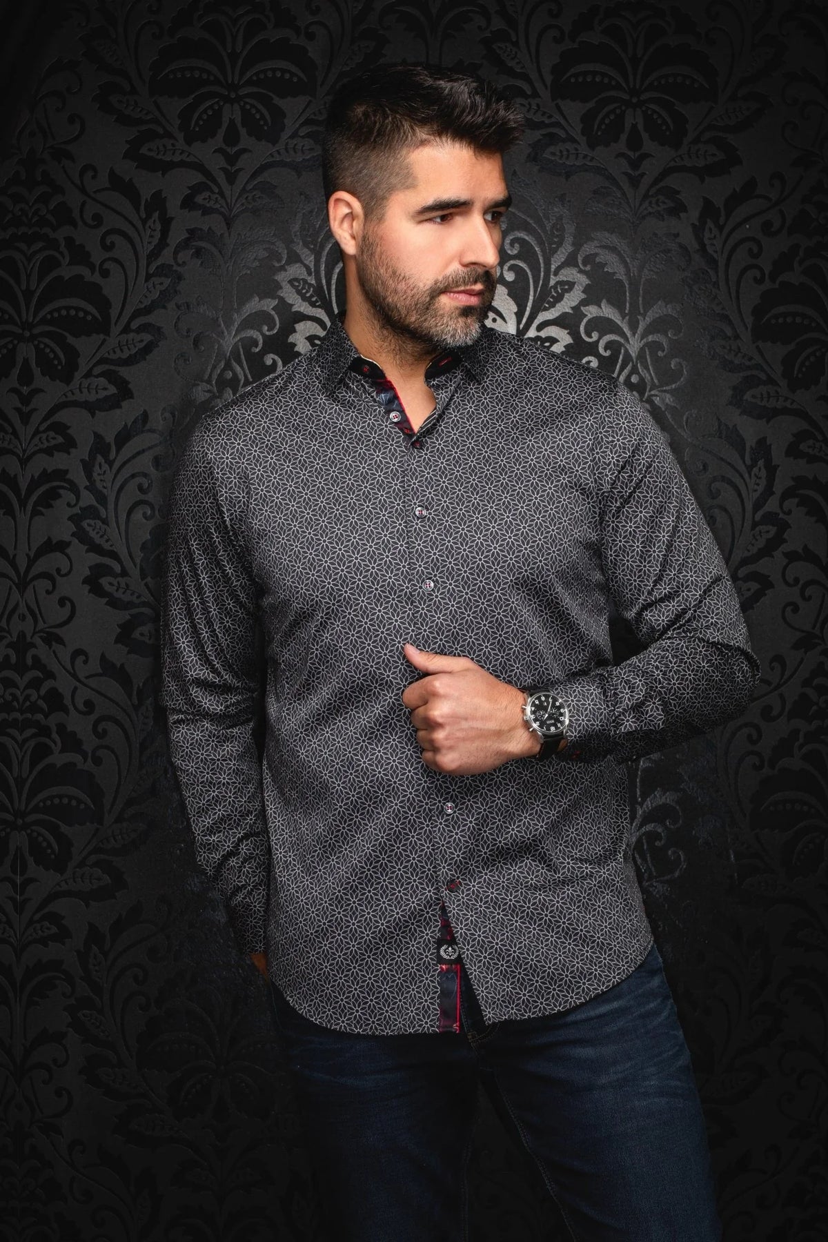 NELUMBO SHIRT, BLACK