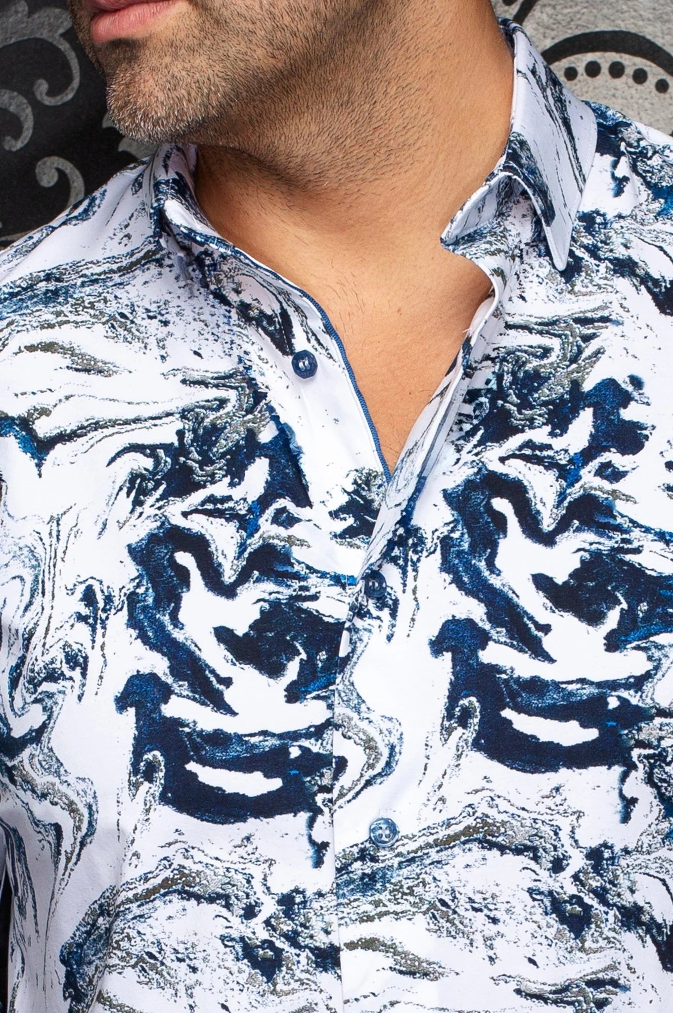 THOMAS SHIRT, WHITE BLUE