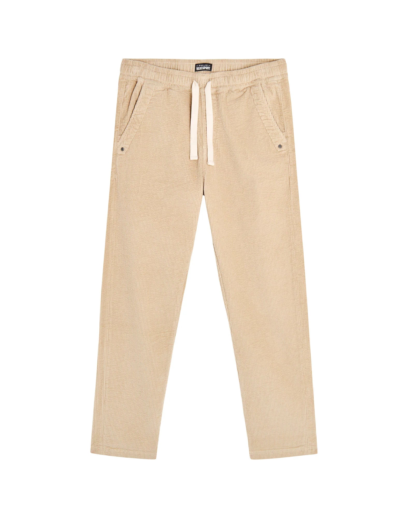 Beige Loose Velvet Trousers