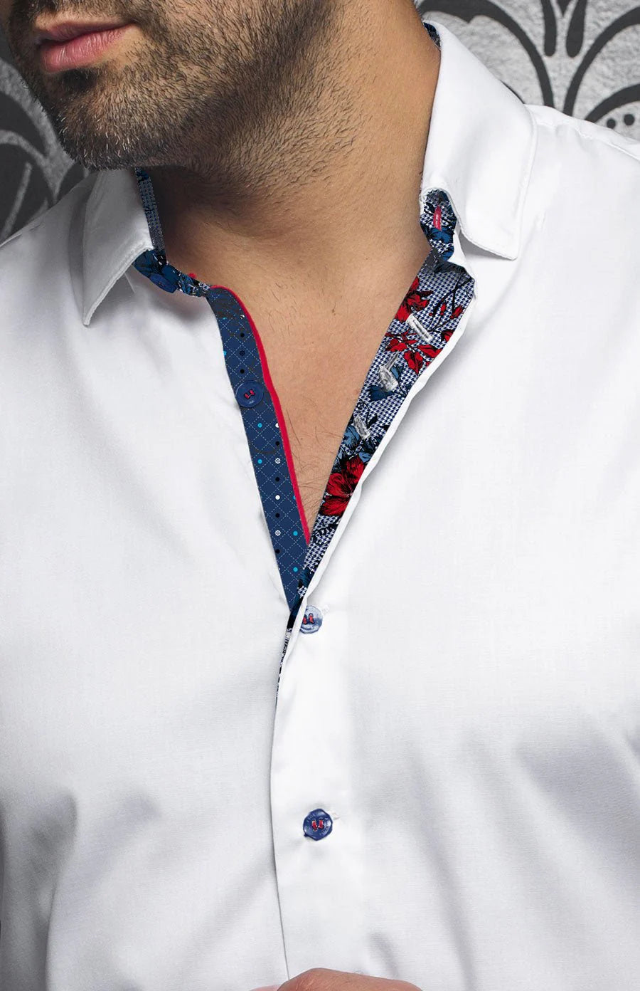 SHIRT | MC QUEEN, WHITE / BLUE