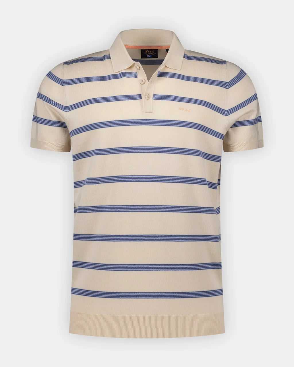 Striped Knit Polo - Ecru