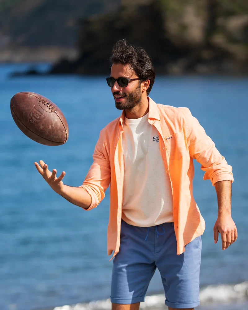 Linen Shirt - Orange