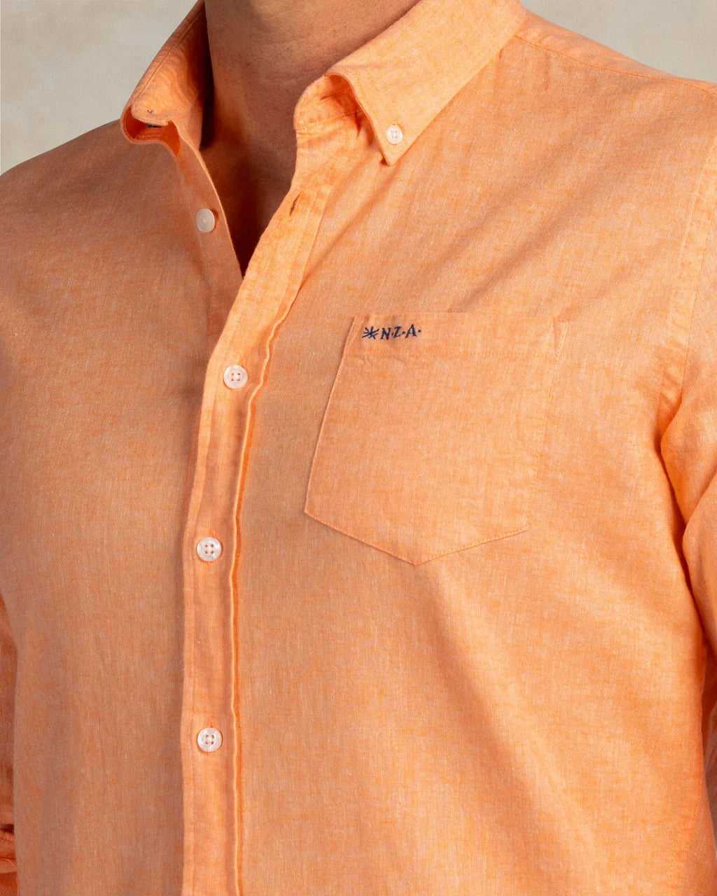 Linen Shirt - Orange