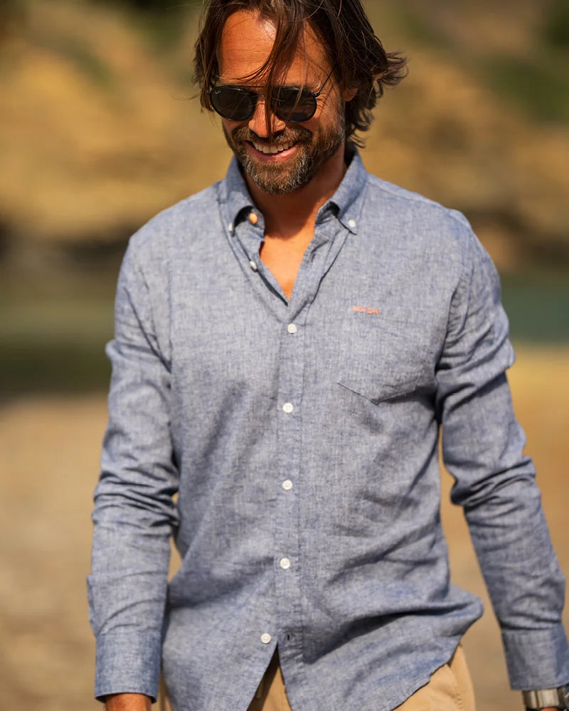 Linen Shirt - Dark Blue