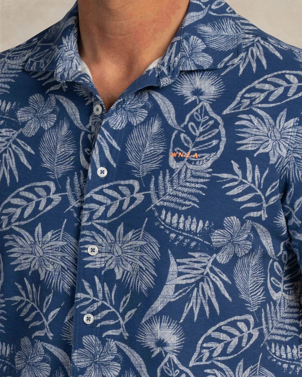 Piqué Short Sleeve Shirt - Blue