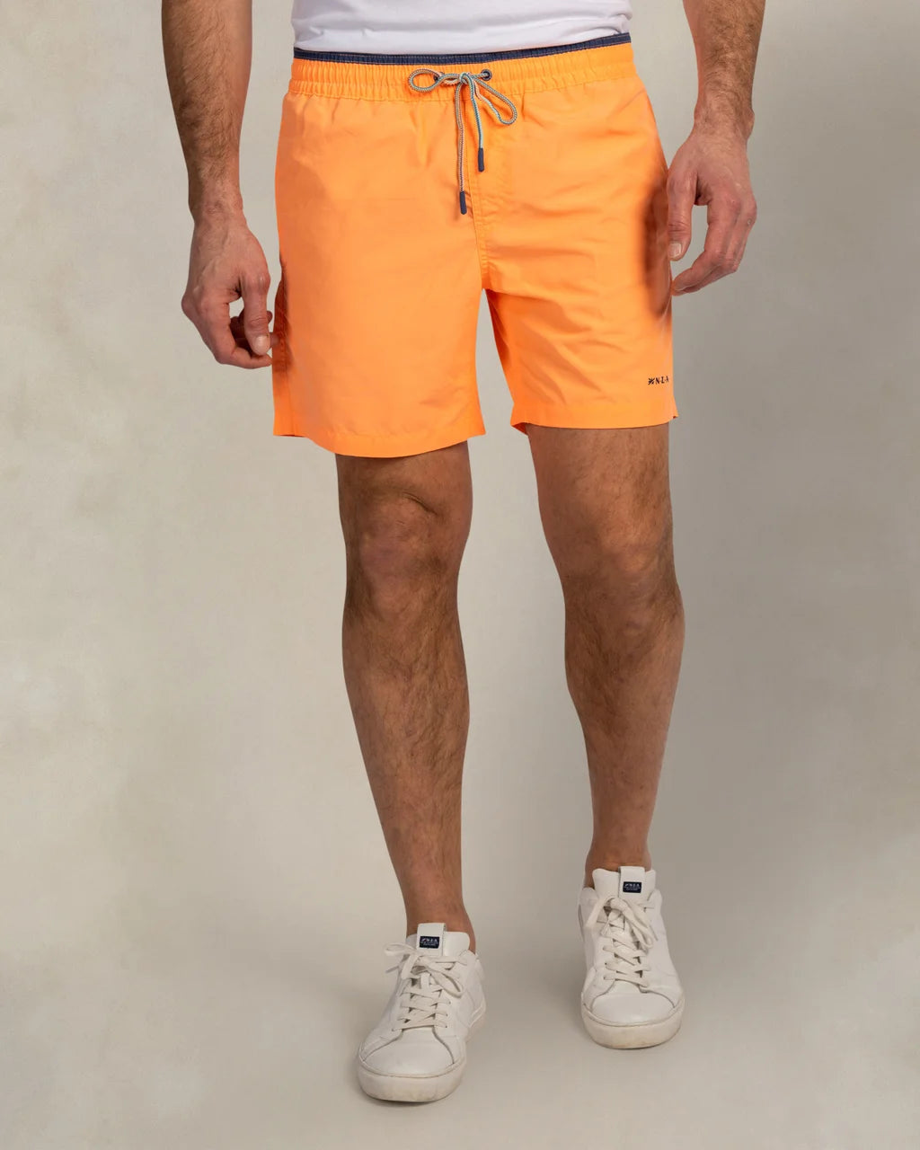 Swim Trunks With Stretch Inner Brief - Orange