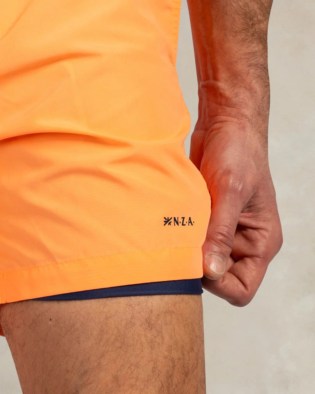 Swim Trunks With Stretch Inner Brief - Orange