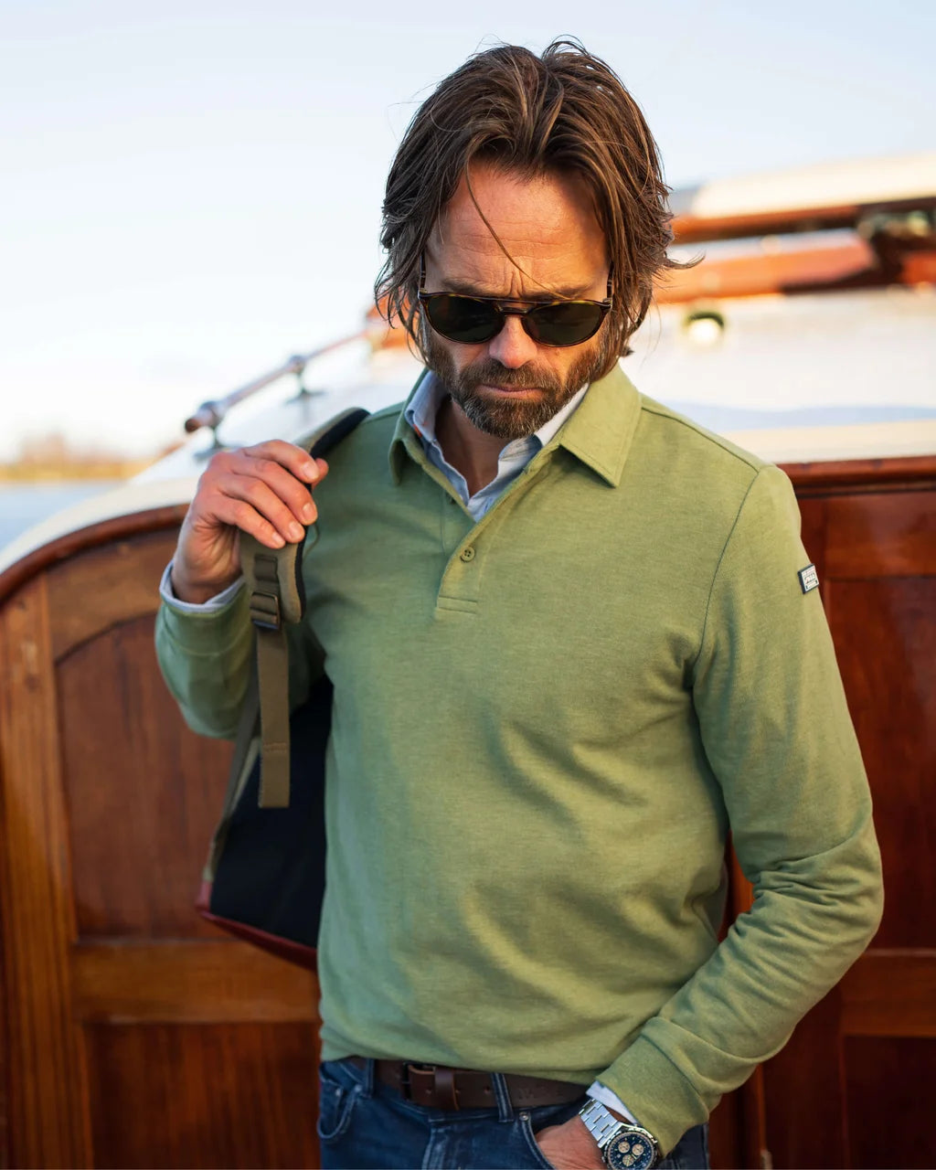100% Cotton Piqué Polo - Green