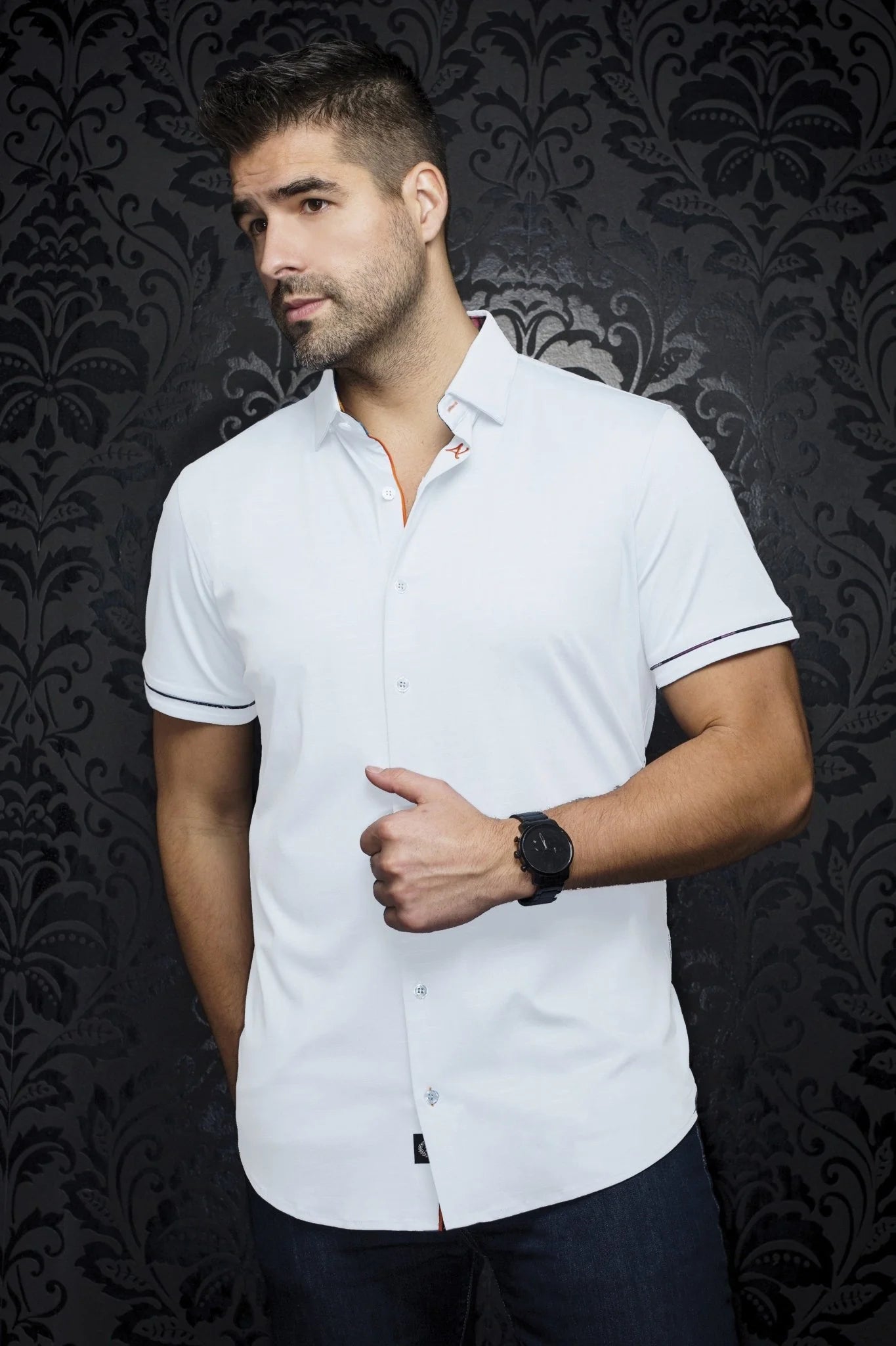 STRETCH SHORT SLEEVES DIVENERE, white