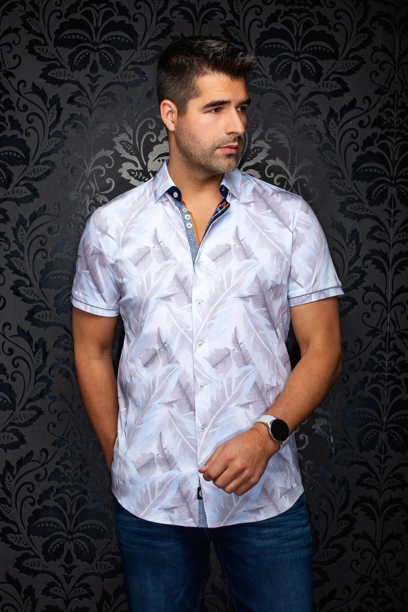 STRETCH SHORT SLEEVES SILVERCLIFF, Gray