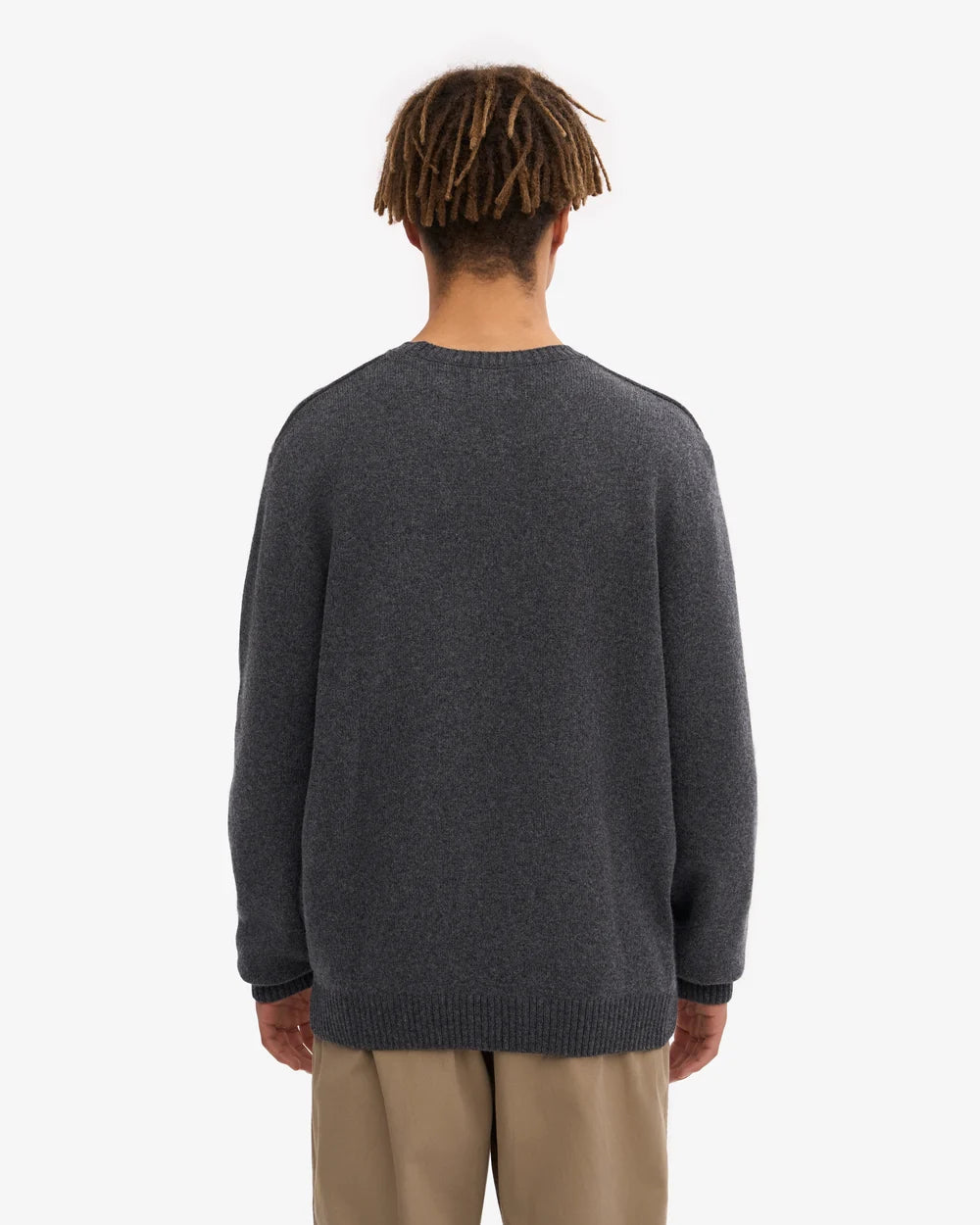 Classic Merino Wool Crew - Lava Grey