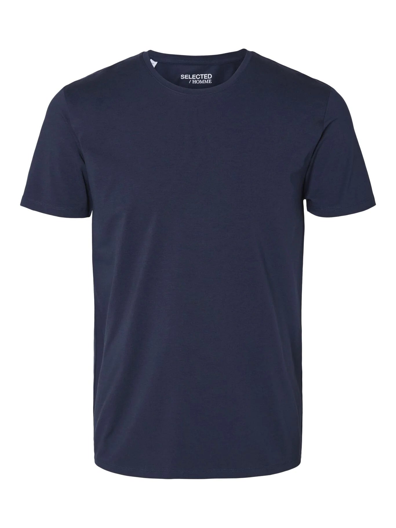 Pima Cotton O-Neck Tee - Navy Blazer