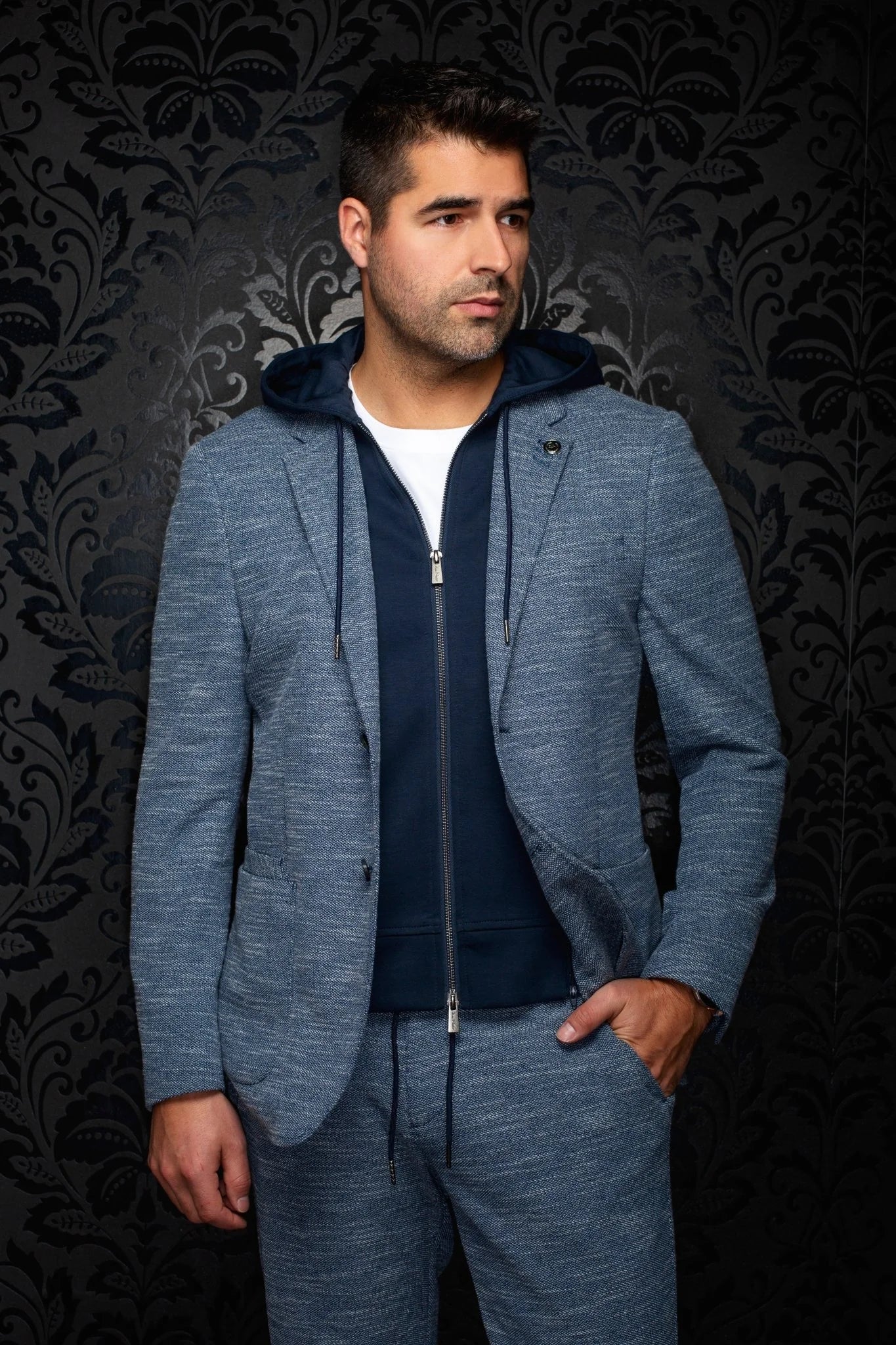 NOAH-HOOD blazer, Navy