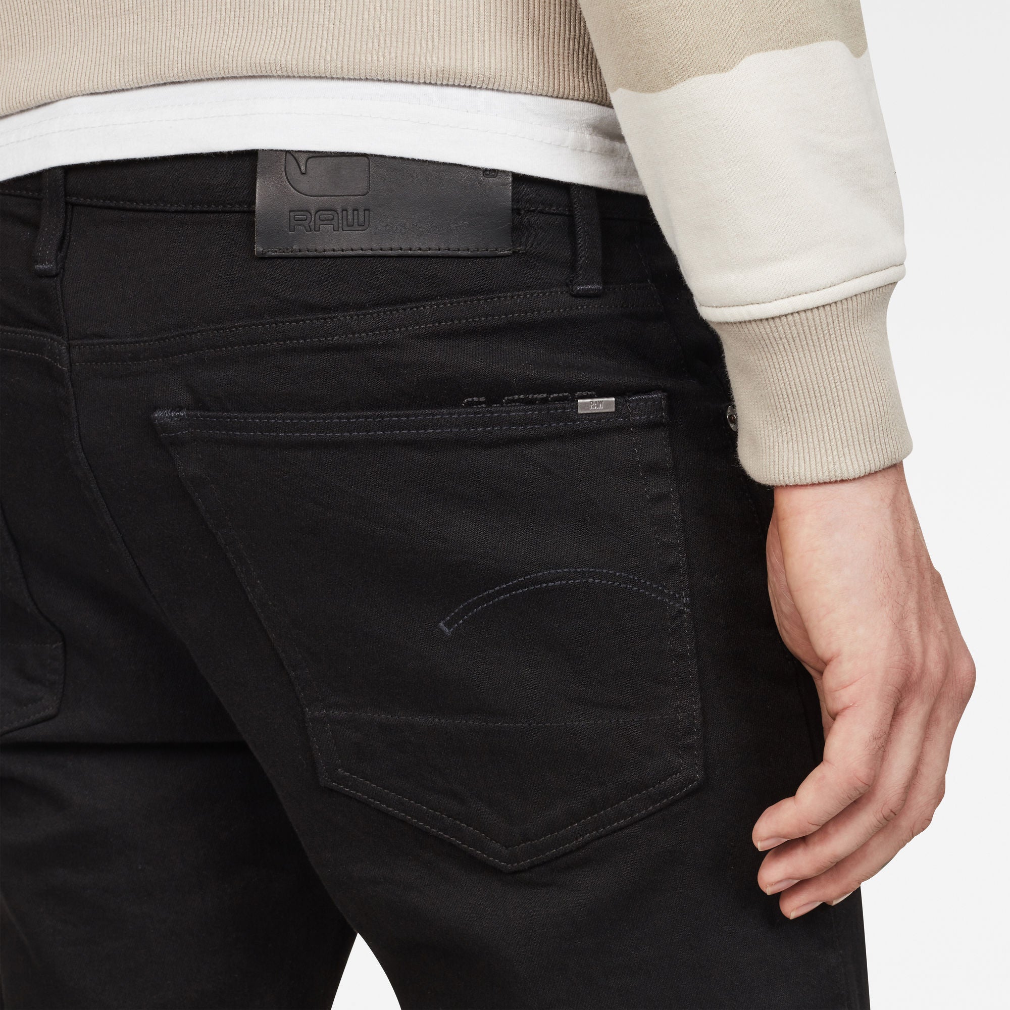 3301 Straight Denim Pitch Black