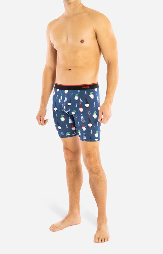 Classic Cut 6.5” Gnome for the Holidays Navy Print Underwear