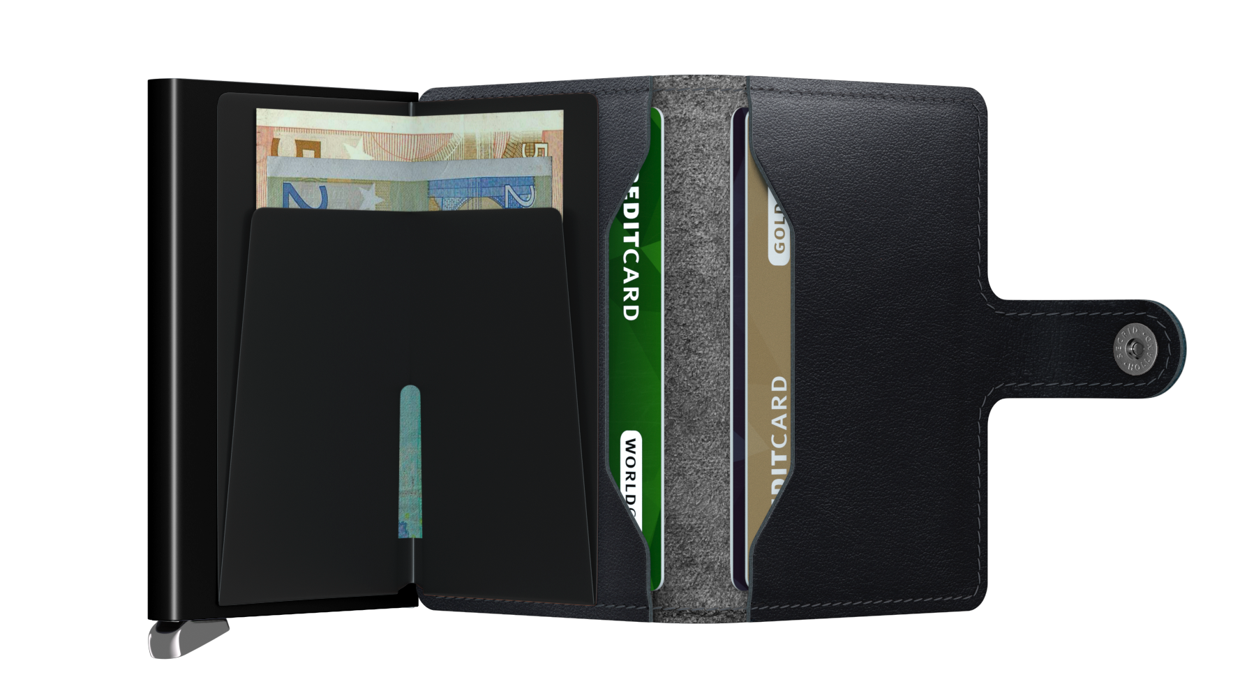 Premium Miniwallet Dusk Black RFID Secure