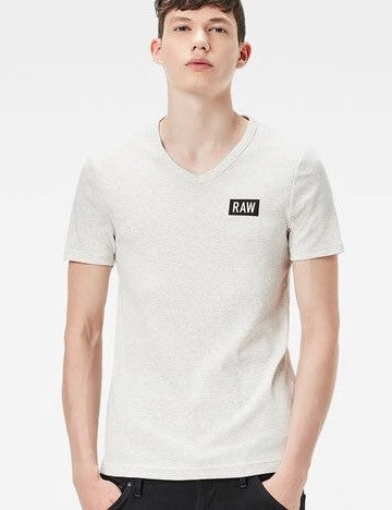 DRILLON V-Neck Men's T-Shirt White Heather