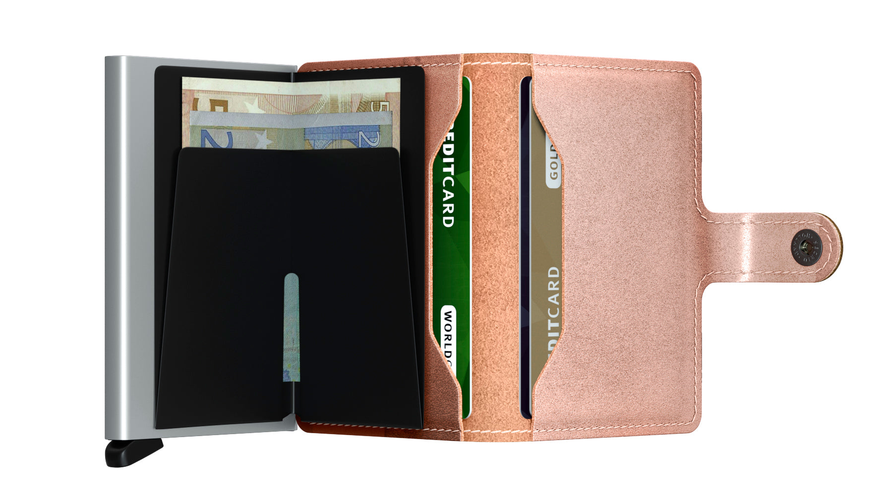 Miniwallet Metallic Rose/silver Wallet RFID Secure